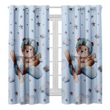 Cortina Infantil Blackout 2,80 X 2,20 Quarto Urso