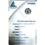 Diamante Natural Certificado 0.15ct 