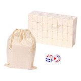 Juego De Mini Mahjong De Viaje, Juego De Mahjong 22mm Blanco