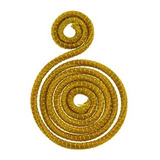 Pingente Oitinho Espiral Capim Dourado 3.5 Cm (par)bij Cd-37