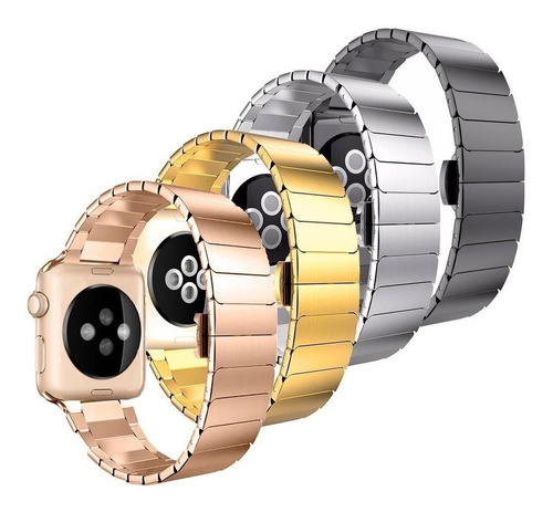 Pulseira Elos Para Apple Watch 40mm 44mm 42mm 38mm Aço Inox