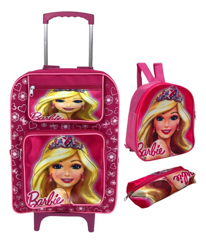 Kit Mochila Escolar Infantil Lancheira Rodinha Personagens