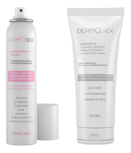 Kit Deso Intimo Elimina Odores E Sabonete Liquido Dermosex