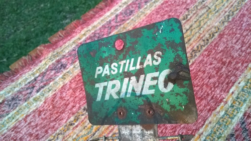 Antiguo Porta Pastilla Trineo Exhibidor Cartel Boliche Kiosc