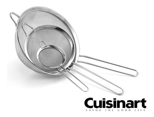  3pz Coladores De Malla Acero Inoxidable Cuisinart