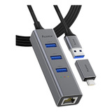 Usb 3.0 A Ethernet Con Adaptador Usb C, Concentrador Usb 3.0