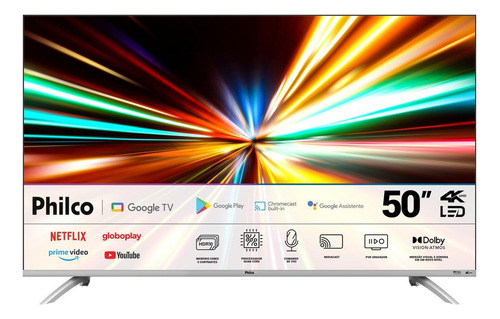 Smart Tv 50'' Ptv50g2sgtssbl 4k Google Tv Led Philco