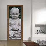 Vinilo Para Puerta Buda Deco Zen Dinastia Interior Vinil M8