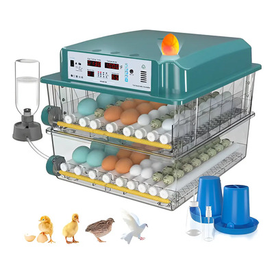 Incubadora para 120 huevos, con giro automático de los huevos, indicador de humedad y control de temperatura, cinco modos de incubación e indicador del número de días de incubación. | Envío gratis