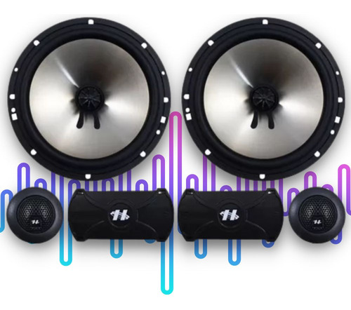 Alto Falante Kit Duas Vias Hurricane Q6.2 Platino 160 Rms