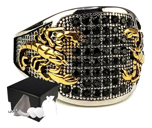 Combo Anillo Estilo Turco Elegante De Lujo Escorpión Acero I