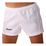 Short De Rugby Imago Liso Blanco Reforzado Resistente