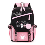 Mochila Escolar Kuromi Melody Peripheral De Gran Capacidad