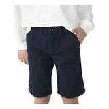 Short Bermuda Infantil De Sarja Social Menino Algodão