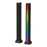 Barra 32 Led Rgb Multicolor Con Sensor De Sonido 18cms Usb Luz Multicolor - Marco Negro