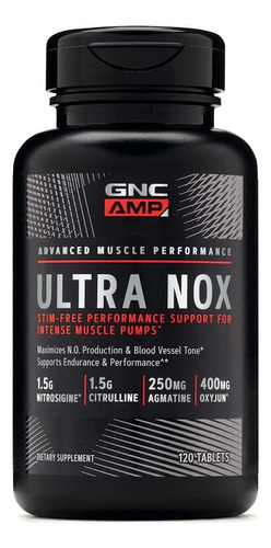 Gnc Amp Ultra Nox 120 Tabletas Recuperación Muscular