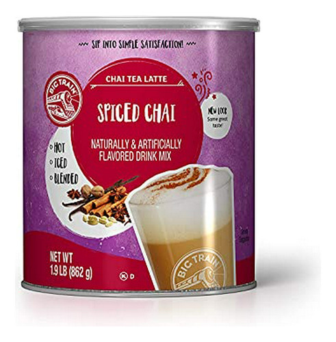 Big Train Spiced Chai Latte, 1.9 Lb (1 Conde), Instantáneo E