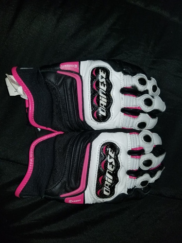 Guantes Dainese Carbon D1 Cortos En Color Rosa 