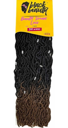 Cabelo Beauty Dreads Locs 380gr 80cm Black Beauty + 10 Anéis