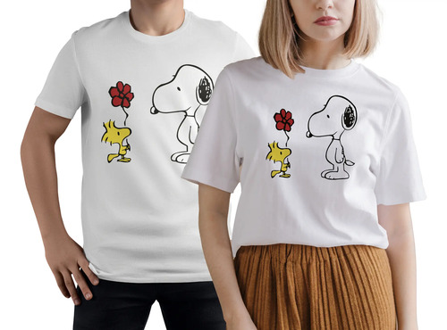 Playera Dúo Parejas De Snoopy And Fiends Ideal 14 De Febrero