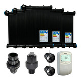 Kit Aquecimento Solar Piscina 20placas 5mt Rosca+valvs+cdt