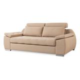 Sillón Stuttgart Deluxe Cabezales Movibles 3 Cuerpos Pana