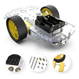 Kit Chassi Duas Rodas Smart Carro Robô Para Projeto Arduino