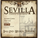 Cuerdas Sevilla De Nylon Medium Tension Ball End Recubiertas