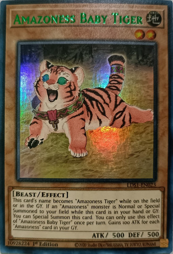 Yugioh! Amazoness Baby Tiger Lds1-en023 1st Edition Ultra Ra
