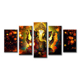 Djsylife Dios Hindú Ganesha Arte De Pared Lienzo Impreso Par