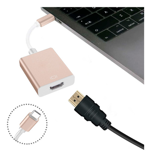 Convertidor Adaptador Usb Tipo C A Hdmi Full Hd 1080p Vídeo