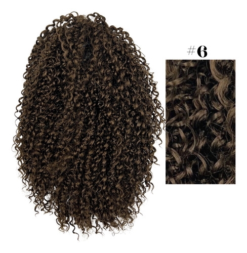 Cabelo Aplique Rabo De Cavalo Cacheado Fibra Orgânica 35cm