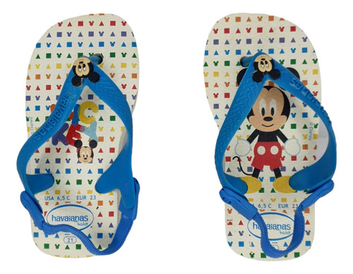 Havaianas Original Ojotas Mickey Mouse Bebe Tira Elástica