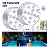 Luz De Piscina Led Decorativa Colorida De 2 Piezas Con Contr