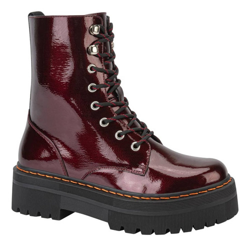 Bota Tipo Militar De Dama Goodyear 1111 Color Vino