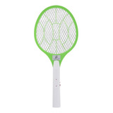 Raqueta Mata Mosquitos Lámpara Led Recargable Eléctrica Color Verde