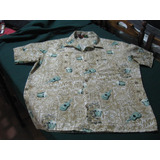 Camisa Guayabera Hawaiana Exclusiva Roundy Bay Talla Xl.