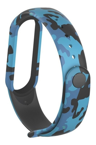 Kit Pulseira Camuflada Militar Silicone Mi Band 5 + Pel. 3d