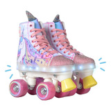 Patines Roller Unicornio Artístico Con Luces Quepeños