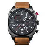 Reloj Avi-8 Para Caballero Correa Color Café Av-4052-02