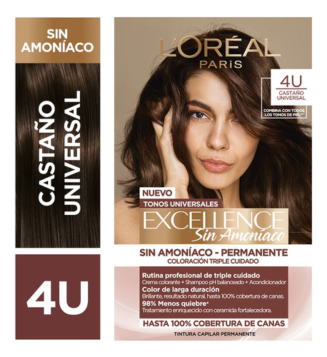 Coloración Permanente Excellence Sin Amoníaco L'oréal Paris