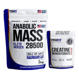 Hipercalórico Anabolic Mass 3kg  + Creatina 300g Promoção