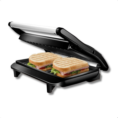 Grill Panini Chapa Antiaderente Inox 850w Black 