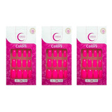 Unhas Postiças Fhaces Top Coalt Neon Shock - Kit C/3un