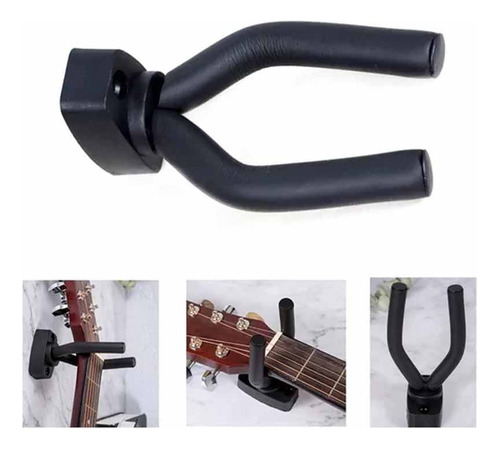 1 Atril Soporte Colgador De Pared Para Guitarra Anticaída