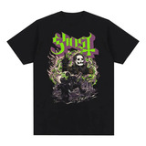 Camisa Con Estampado Gráfico De Ghost Rock Band A La Moda