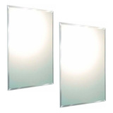 Kit 2 Espelho Bisotê Banheiro Sala Decoração 60x80 Botão