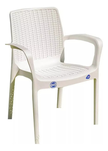 Sillón Plástico Con Apoya Brazos Guinea Grafito Voss 2000