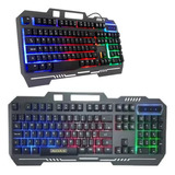 Teclado Iluminado Gamer Semi Mecânico Led Abnt Original + Nf