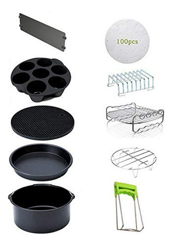 Accesorios Para Air Fryer 8 Pulgadas, 10 Piezas.